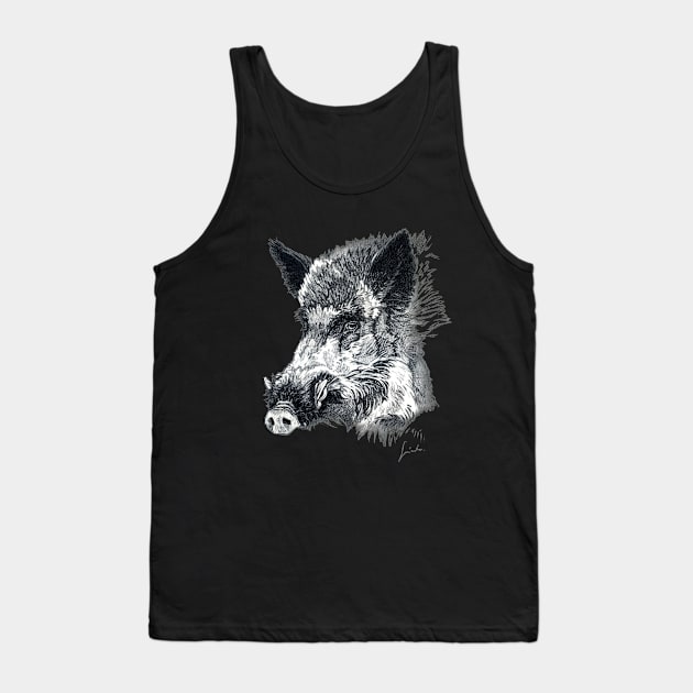 Wild boar head Tank Top by SakalDesign